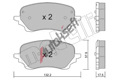 METELLI Sada brzdovch destiek MT 22-1247-0, 22-1247-0