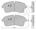 METELLI Sada brzdovch destiek ‐ MT 22-1250-0