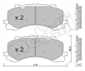 Sada brzdovch destiek METELLI ‐ MT 22-1252-0