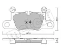 METELLI Sada brzdovch destiek ‐ MT 22-1258-0