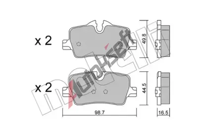 METELLI Sada brzdovch destiek MT 22-1264-0, 22-1264-0