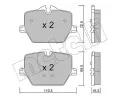 METELLI Sada brzdovch destiek ‐ MT 22-1266-0