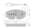 METELLI Sada brzdovch destiek ‐ MT 22-1280-0