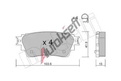 METELLI Sada brzdov�ch desti�ek MT 22-1294-0, 22-1294-0