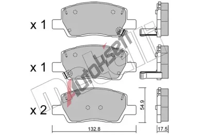 METELLI Sada brzdovch destiek MT 22-1296-0, 22-1296-0