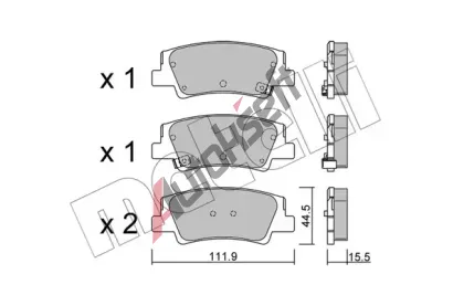 METELLI Sada brzdovch destiek MT 22-1299-0, 22-1299-0