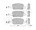 Sada brzdovch destiek METELLI ‐ MT 22-1304-0