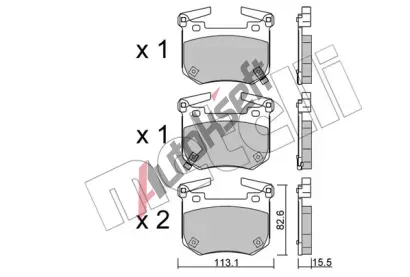 METELLI Sada brzdov�ch desti�ek MT 22-1307-0, 22-1307-0