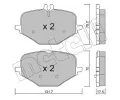 Sada brzdovch destiek METELLI ‐ MT 22-1309-0