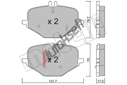 METELLI Sada brzdovch destiek MT 22-1309-0, 22-1309-0