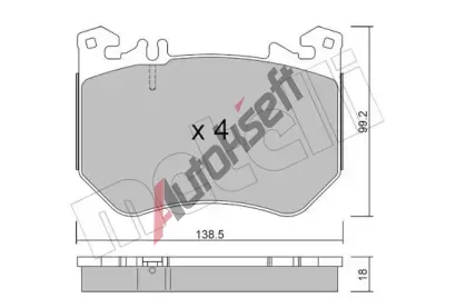METELLI Sada brzdov�ch desti�ek MT 22-1311-1, 22-1311-1