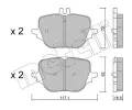 Sada brzdovch destiek METELLI ‐ MT 22-1313-0