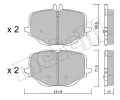 Sada brzdovch destiek METELLI ‐ MT 22-1314-0