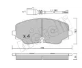 METELLI Sada brzdovch destiek ‐ MT 22-1316-0