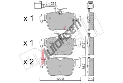 METELLI Sada brzdov�ch desti�ek MT 22-1317-1, 22-1317-1