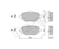 Sada brzdovch destiek METELLI ‐ MT 22-1323-0