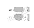Sada brzdovch destiek METELLI ‐ MT 22-1331-0