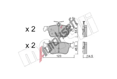 METELLI Sada brzdov�ch desti�ek MT 22-1332-0, 22-1332-0