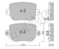 Sada brzdovch destiek METELLI ‐ MT 22-1334-0