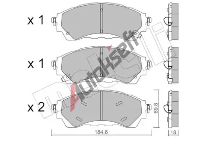 METELLI Sada brzdov�ch desti�ek MT 22-1343-1, 22-1343-1