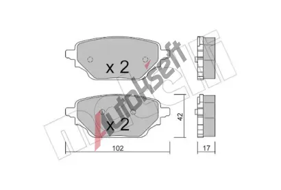 METELLI Sada brzdov�ch desti�ek MT 22-1352-0, 22-1352-0