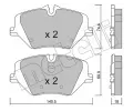 Sada brzdovch destiek METELLI ‐ MT 22-1354-0