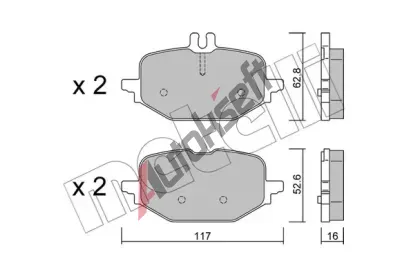 METELLI Sada brzdovch destiek MT 22-1359-0, 22-1359-0