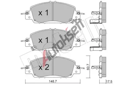 METELLI Sada brzdovch destiek MT 22-1362-0, 22-1362-0