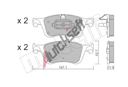 METELLI Sada brzdov�ch desti�ek MT 22-1365-1, 22-1365-1