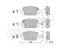 Sada brzdovch destiek METELLI ‐ MT 22-1366-0