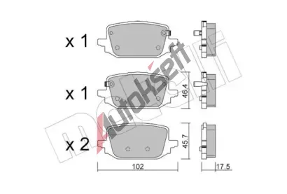 METELLI Sada brzdov�ch desti�ek MT 22-1366-2, 22-1366-2