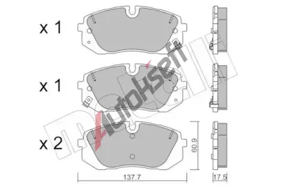 METELLI Sada brzdov�ch desti�ek MT 22-1370-0, 22-1370-0