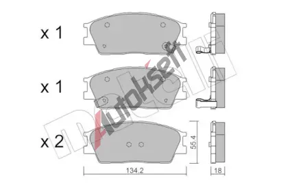 METELLI Sada brzdovch destiek MT 22-1374-0, 22-1374-0