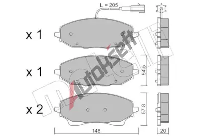 METELLI Sada brzdových destiček MT 22-1378-0, 22-1378-0 METELLI Sada brzdových destiček MT 22-1378-0, 22-1378-0