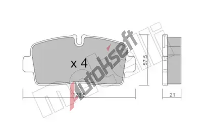 METELLI Sada brzdovch destiek MT 22-1380-0, 22-1380-0