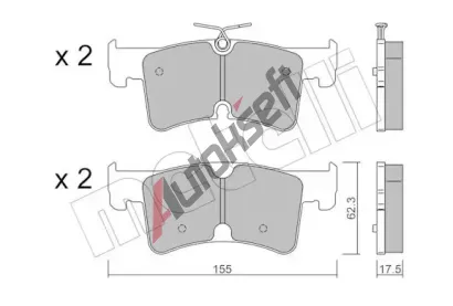 METELLI Sada brzdových destiček MT 22-1389-0, 22-1389-0 METELLI Sada brzdových destiček MT 22-1389-0, 22-1389-0
