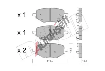 METELLI Sada brzdov�ch desti�ek MT 22-1394-0, 22-1394-0