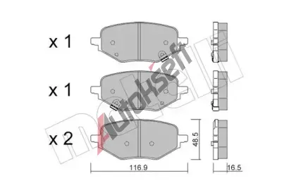 METELLI Sada brzdových destiček MT 22-1394-1, 22-1394-1 METELLI Sada brzdových destiček MT 22-1394-1, 22-1394-1