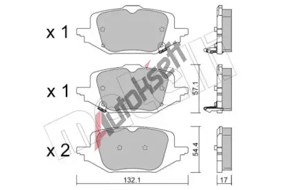 METELLI Sada brzdov�ch desti�ek MT 22-1397-0, 22-1397-0