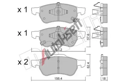 METELLI Sada brzdov�ch desti�ek MT 22-1408-0, 22-1408-0