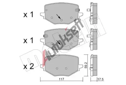 METELLI Sada brzdových destiček MT 22-1409-0, 22-1409-0 METELLI Sada brzdových destiček MT 22-1409-0, 22-1409-0