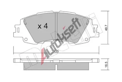 METELLI Sada brzdovch destiek MT 22-1410-0, 22-1410-0