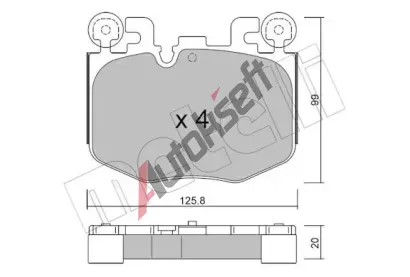 METELLI Sada brzdov�ch desti�ek MT 22-1423-0, 22-1423-0