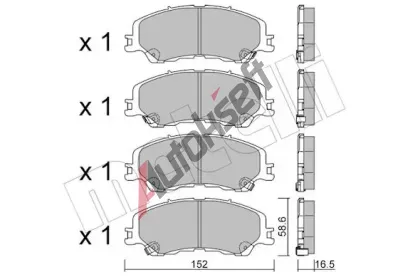 METELLI Sada brzdov�ch desti�ek MT 22-1450-0, 22-1450-0