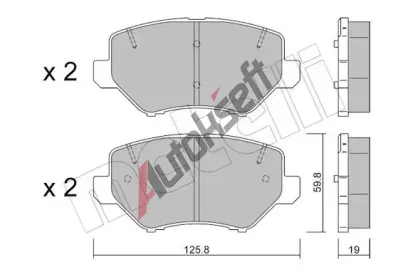 METELLI Sada brzdových destiček MT 22-1463-0, 22-1463-0 METELLI Sada brzdových destiček MT 22-1463-0, 22-1463-0