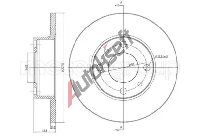 METELLI Brzdov kotou - 227 mm MT 23-0014, 23-0014