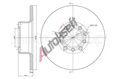 METELLI Brzdov kotou - 278 mm MT 23-0046, 23-0046