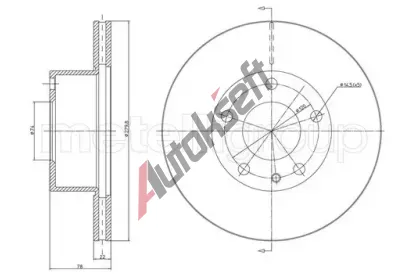 METELLI Brzdov kotou - 257 mm MT 23-0061, 23-0061