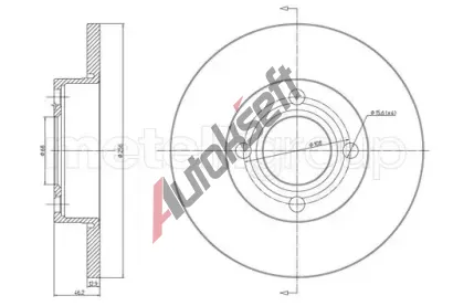 METELLI Brzdov kotou - 256 mm MT 23-0062, 23-0062