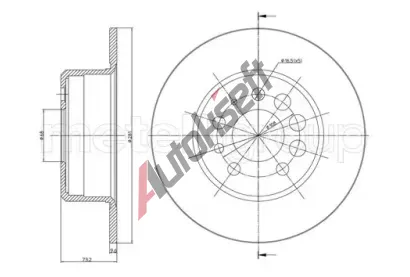 METELLI Brzdov kotou - 281 mm MT 23-0074, 23-0074